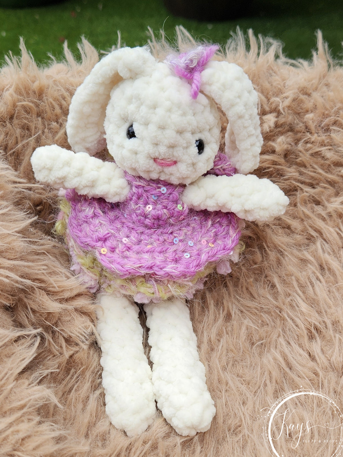 Handmade Plush Bunny with Removable Clothes