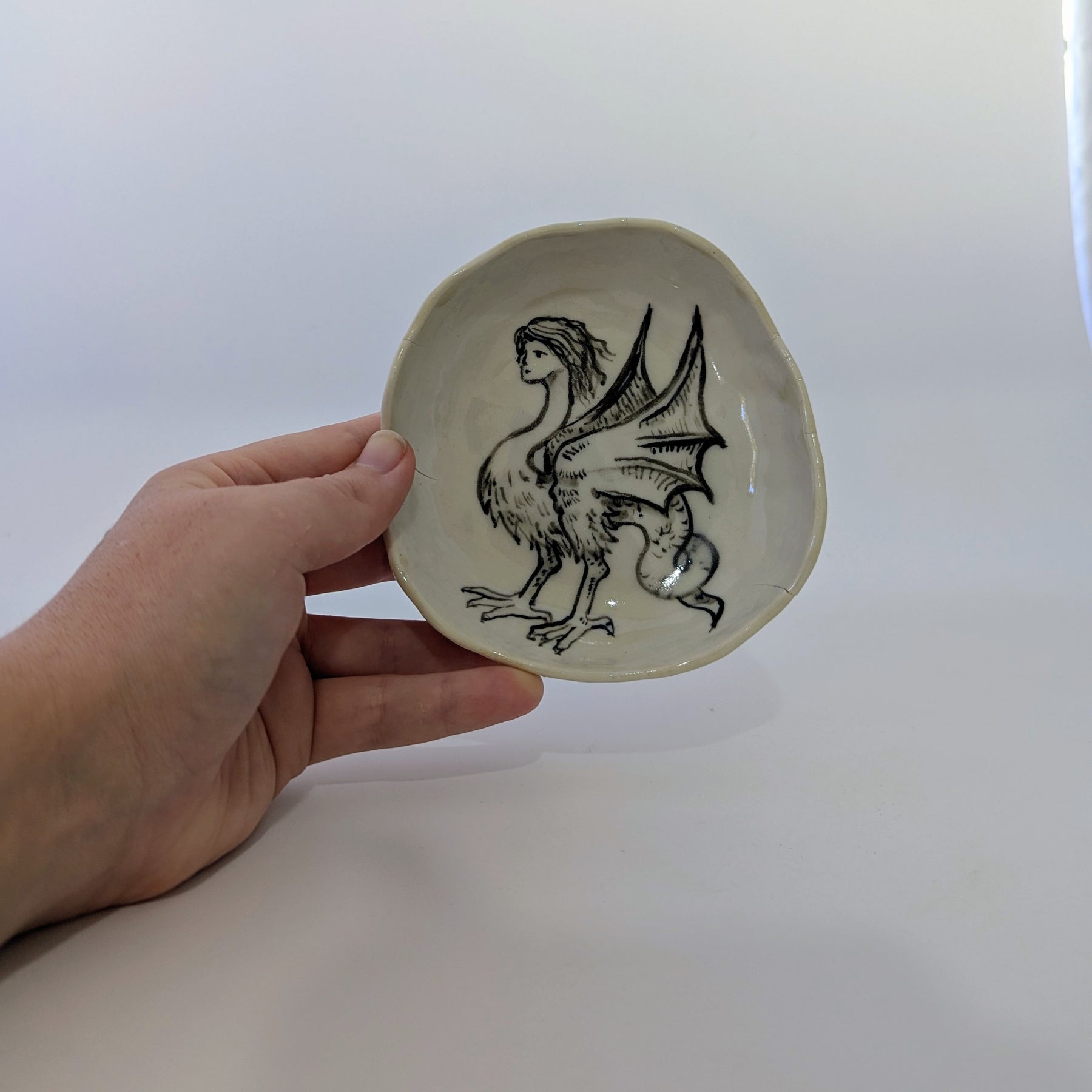 Medieval Siren - Illustrated Ornamental Porcelain Bowl
