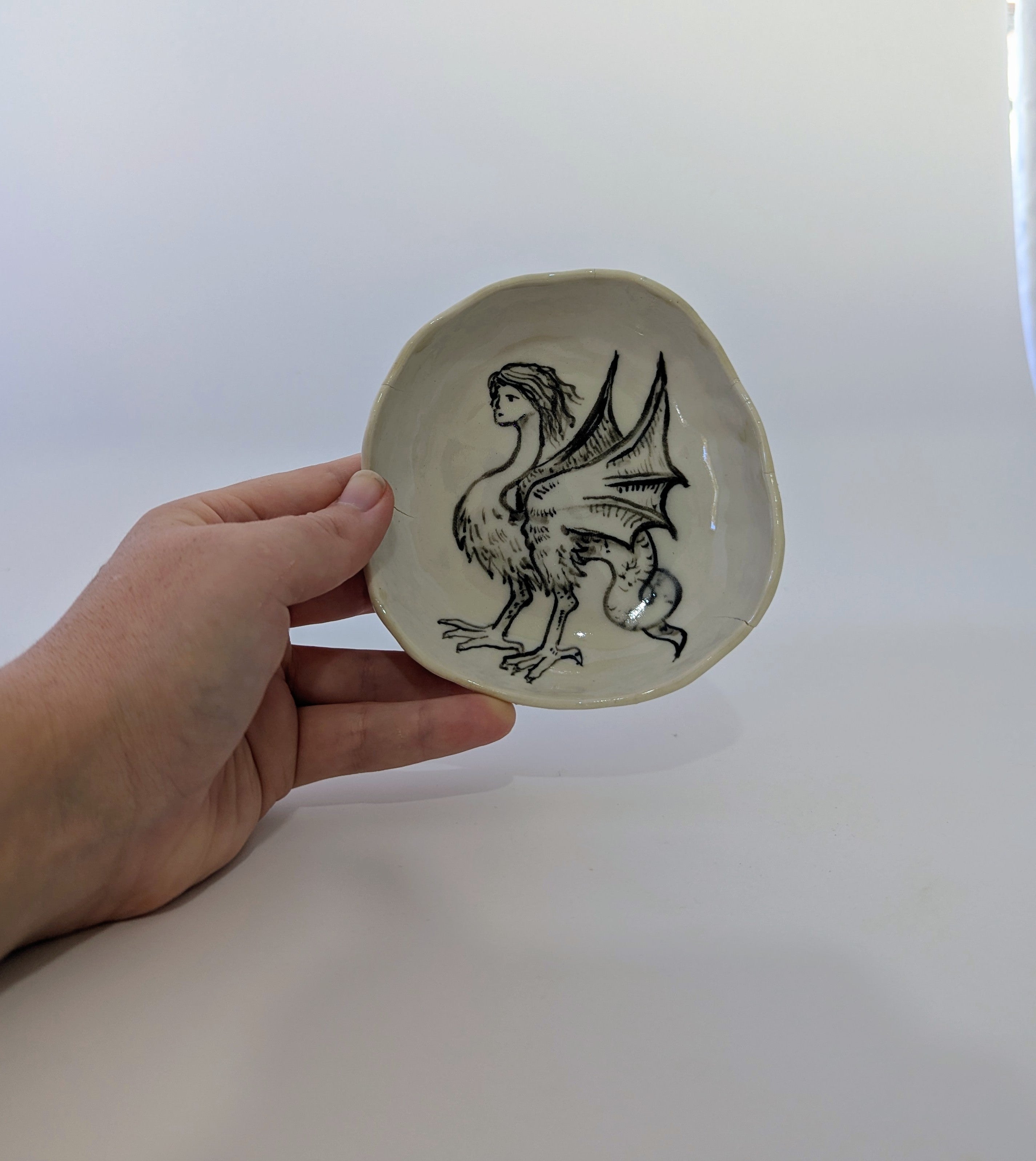 Medieval Siren - Illustrated Ornamental Porcelain Bowl