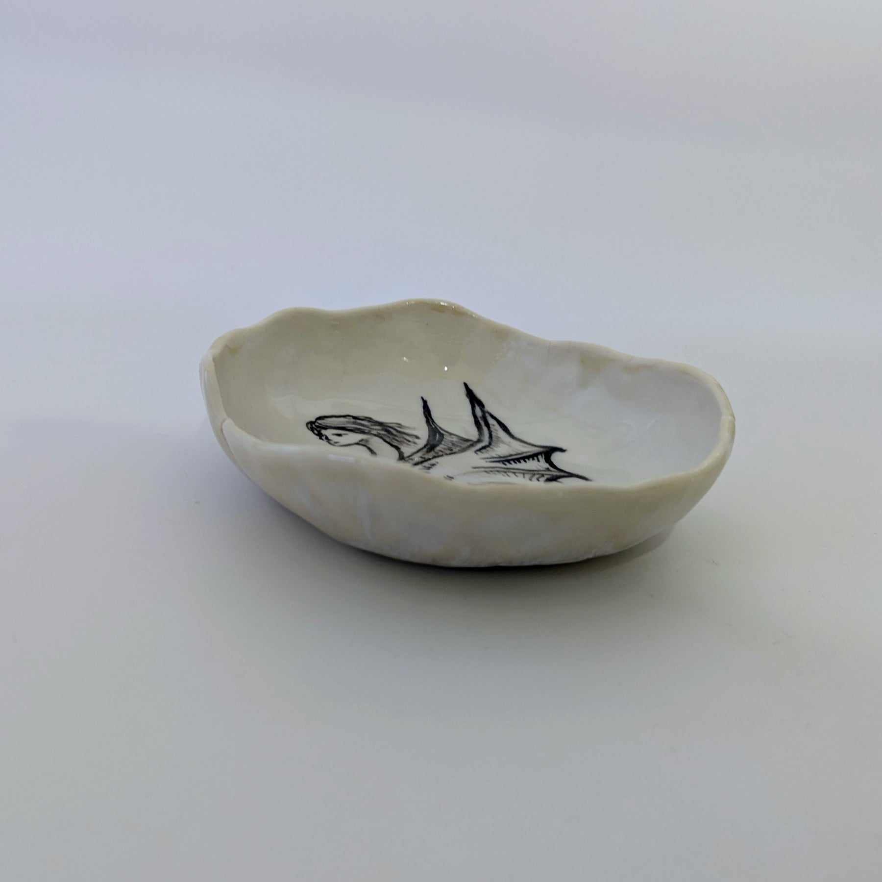 Medieval Siren - Illustrated Ornamental Porcelain Bowl