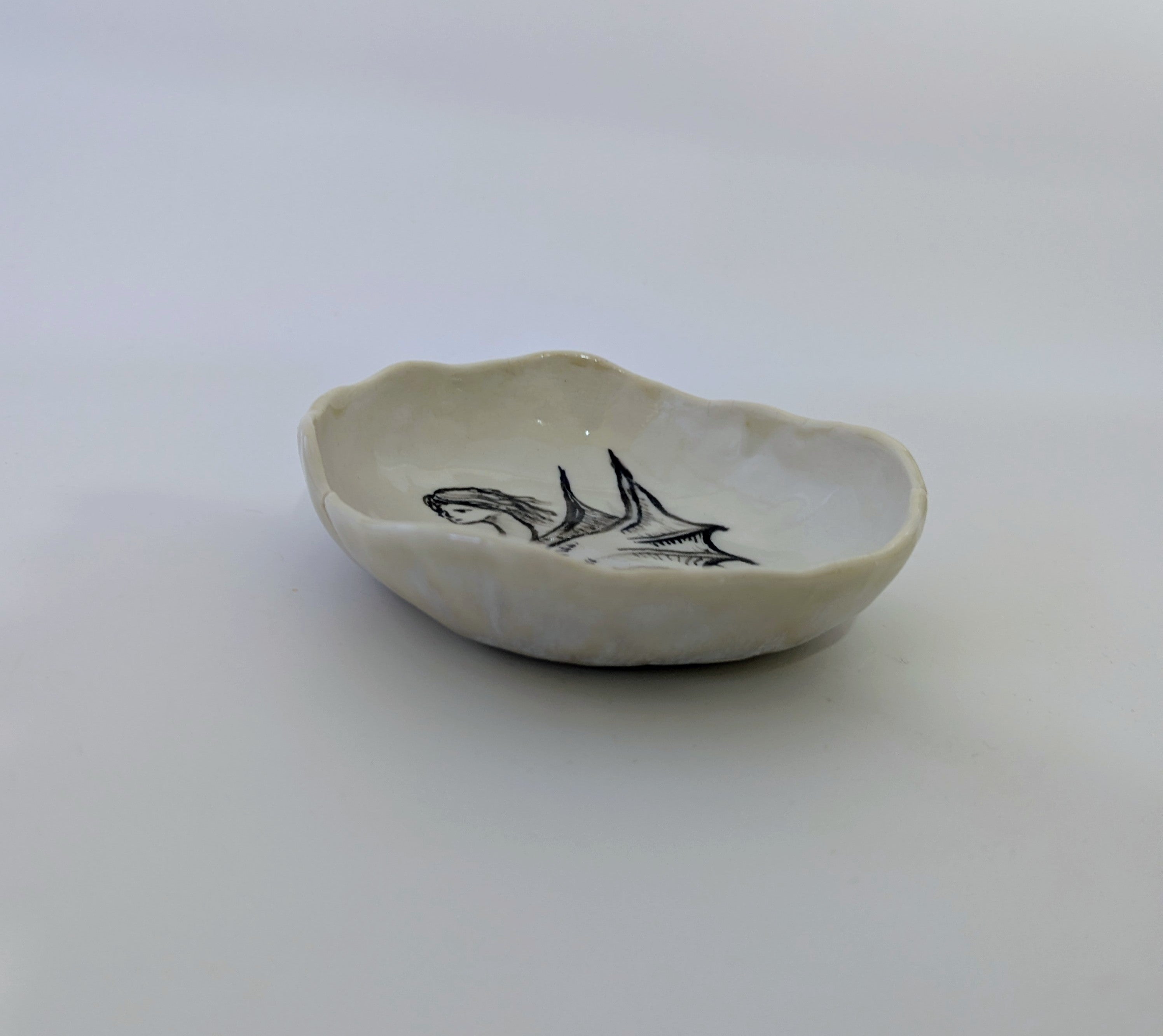 Medieval Siren - Illustrated Ornamental Porcelain Bowl