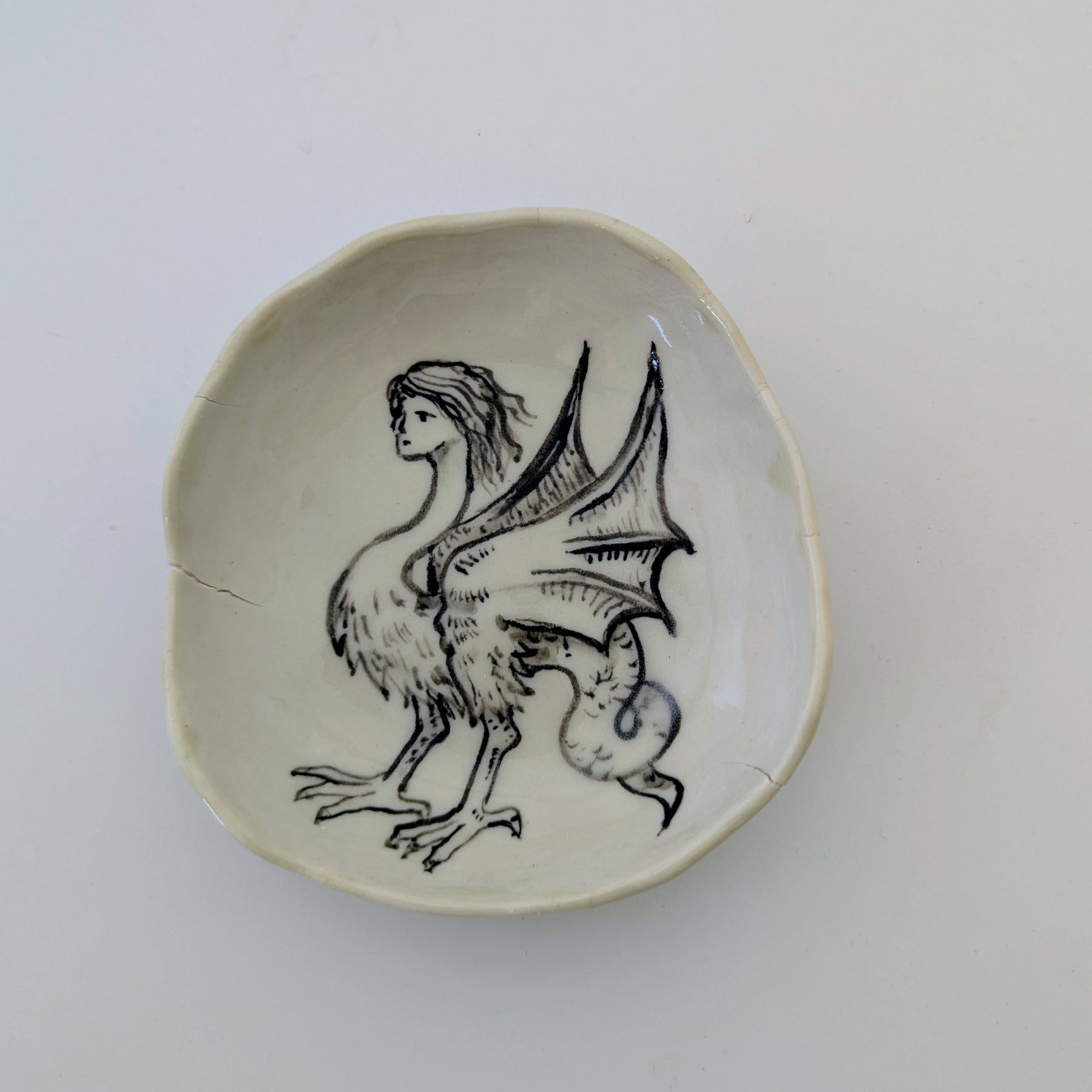 Medieval Siren - Illustrated Ornamental Porcelain Bowl