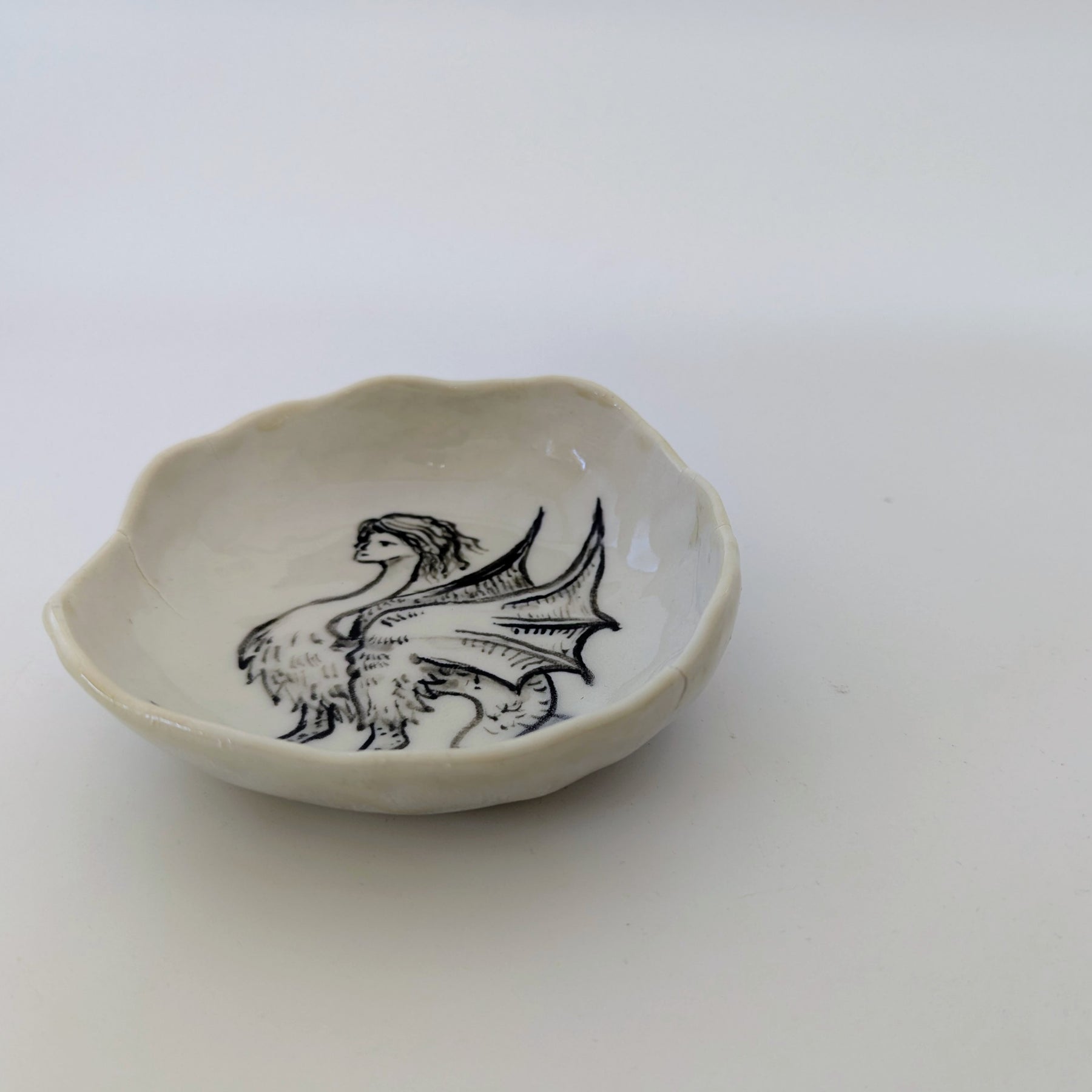 Medieval Siren - Illustrated Ornamental Porcelain Bowl