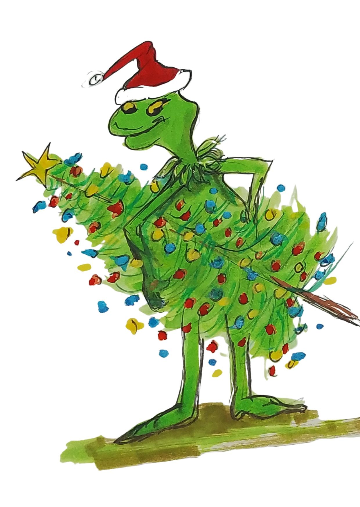 Grinch Christmas cards and tags