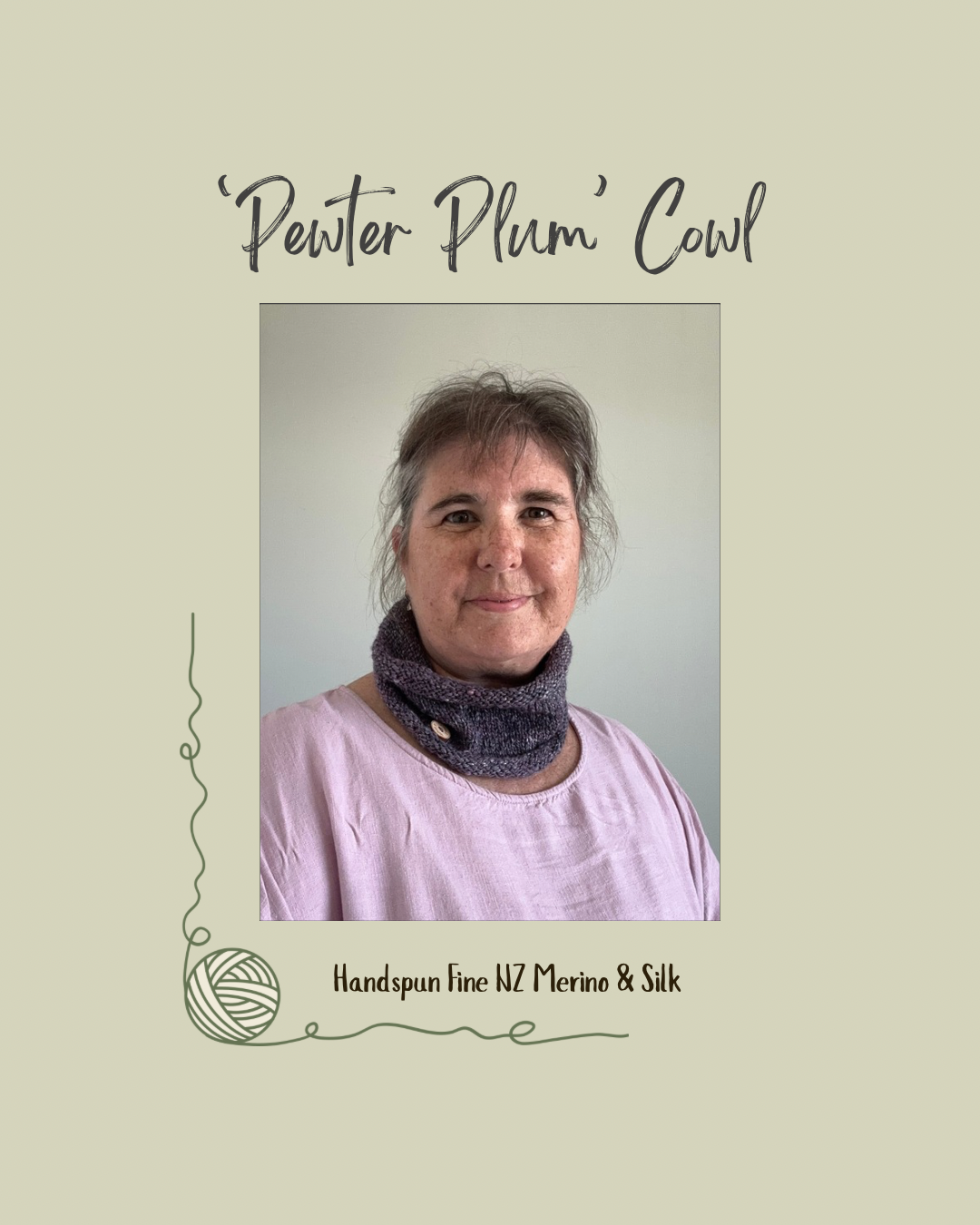 'Pewter Plum' Handspun Merino & Silk Knitted Cowl or Neck Warmer