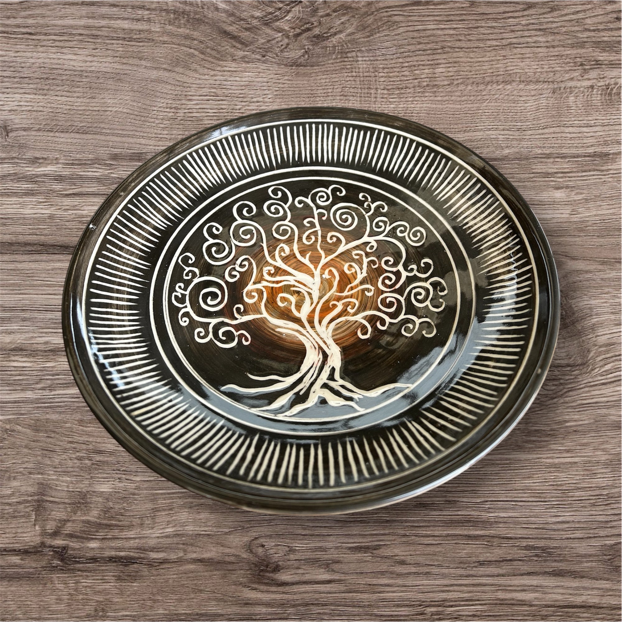 Ceramic tree of life bowl