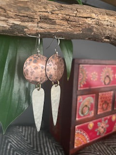 Copper Circle Dangles