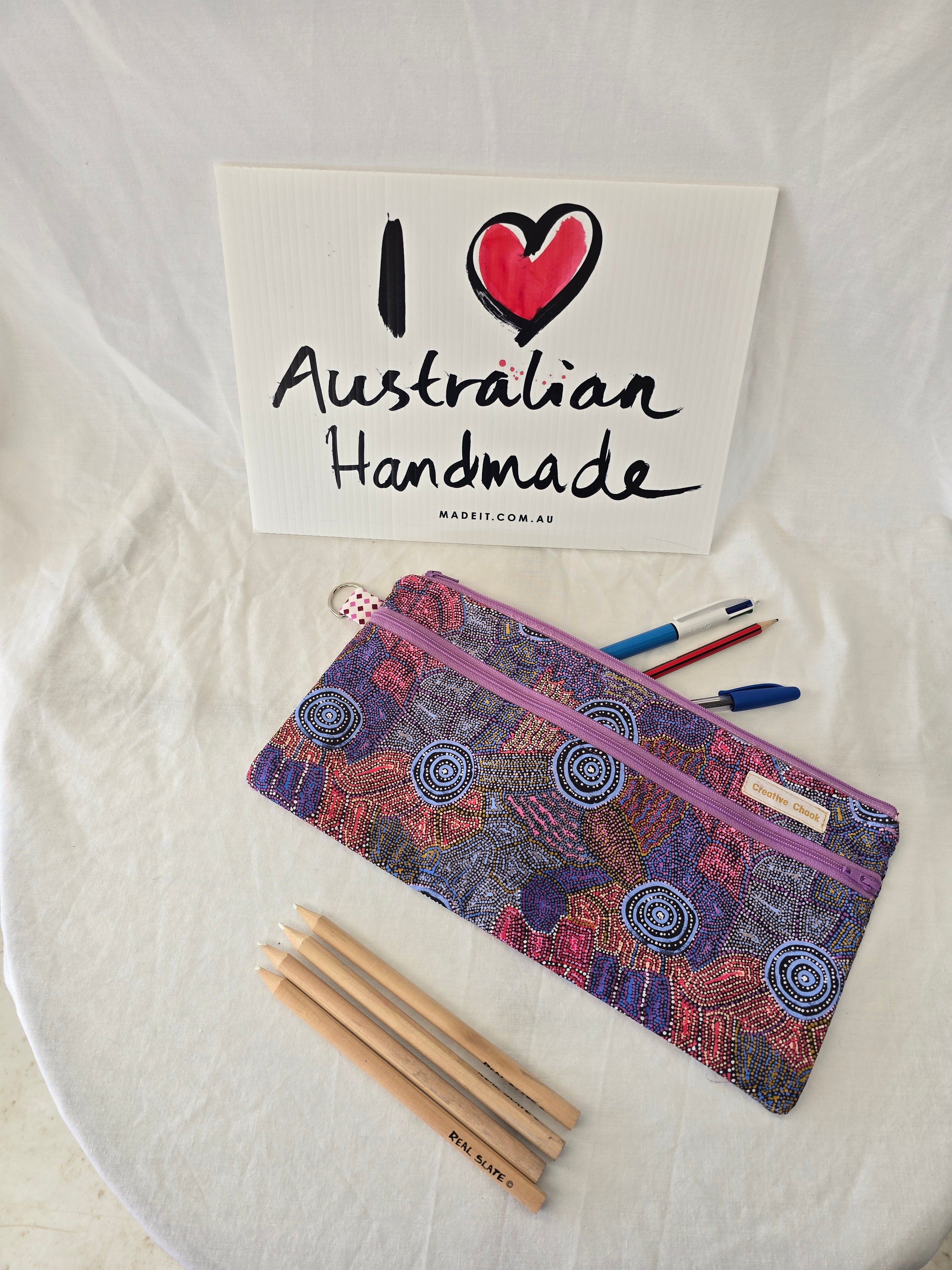 Handmade | Pencil Case | Double Zippered | Indigenous Design