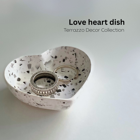 Love heart dish | Terrazzo decor collection
