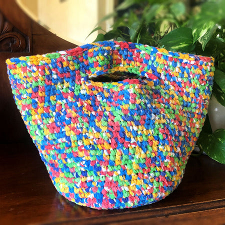 Colorful Basket Hand Bag