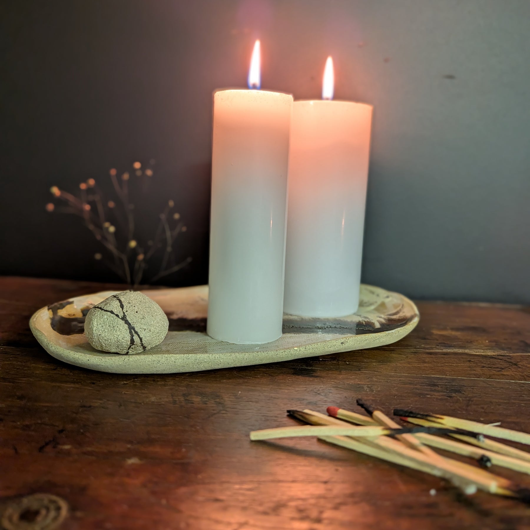 Handmade Ceramic Tray Set (3)| inspired by textures found in nature