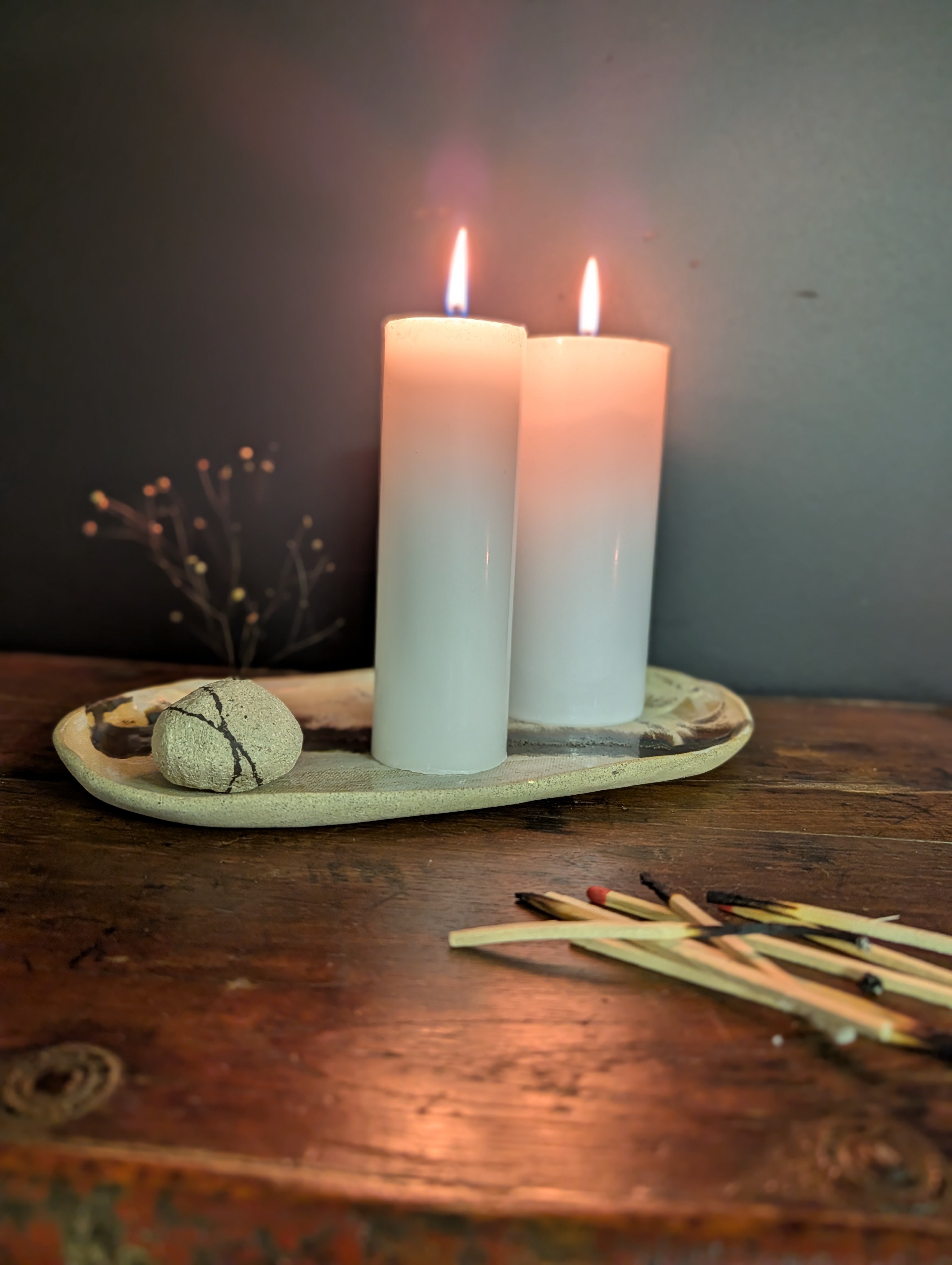 Handmade Ceramic Tray Set (3)| inspired by textures found in nature