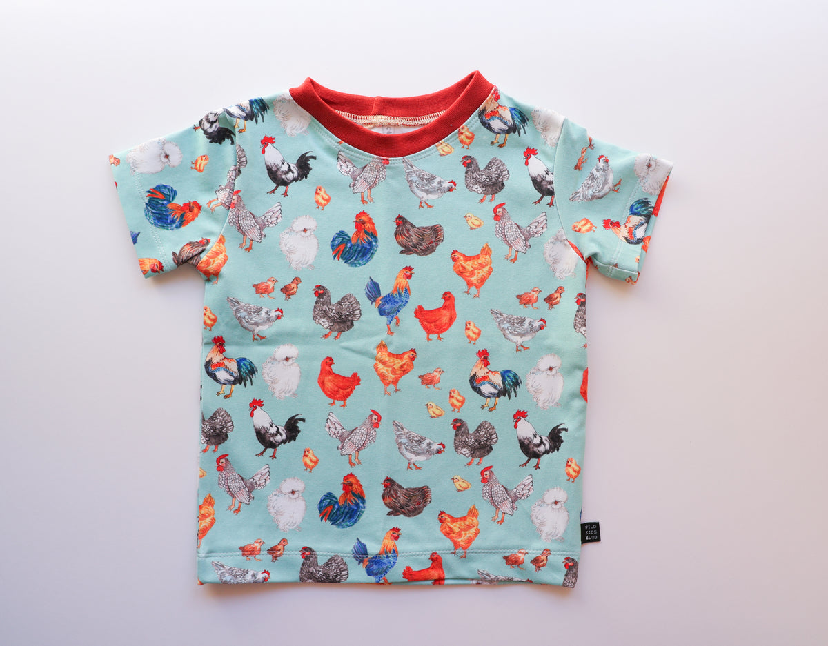 Chickens organic cotton tee shirt 2026-27
