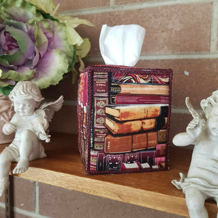 Books Tissue Box Cover