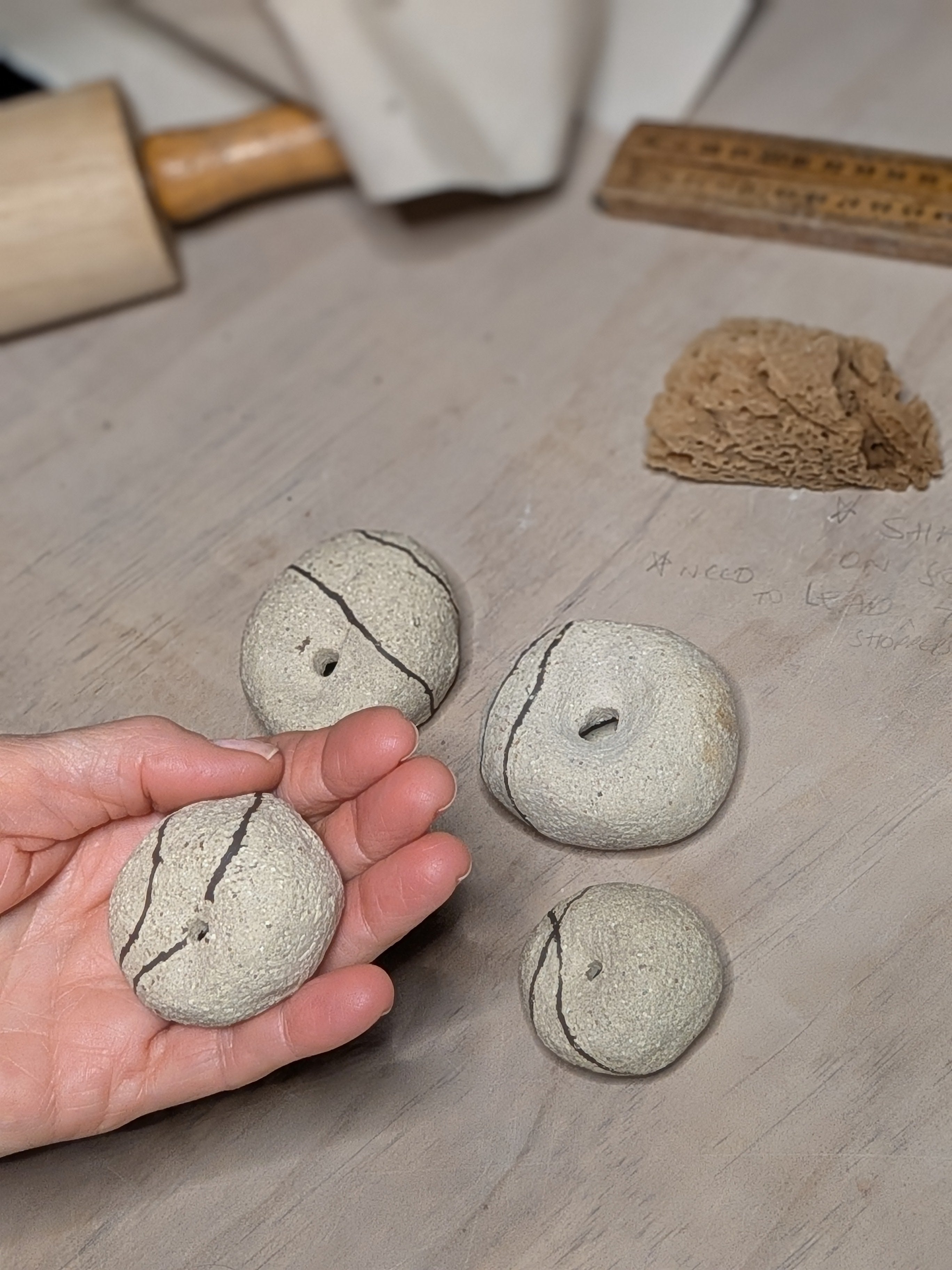 Handmade Ceramic Petite Bud Vase Set (3) | beach pebble vessels • single stem • style