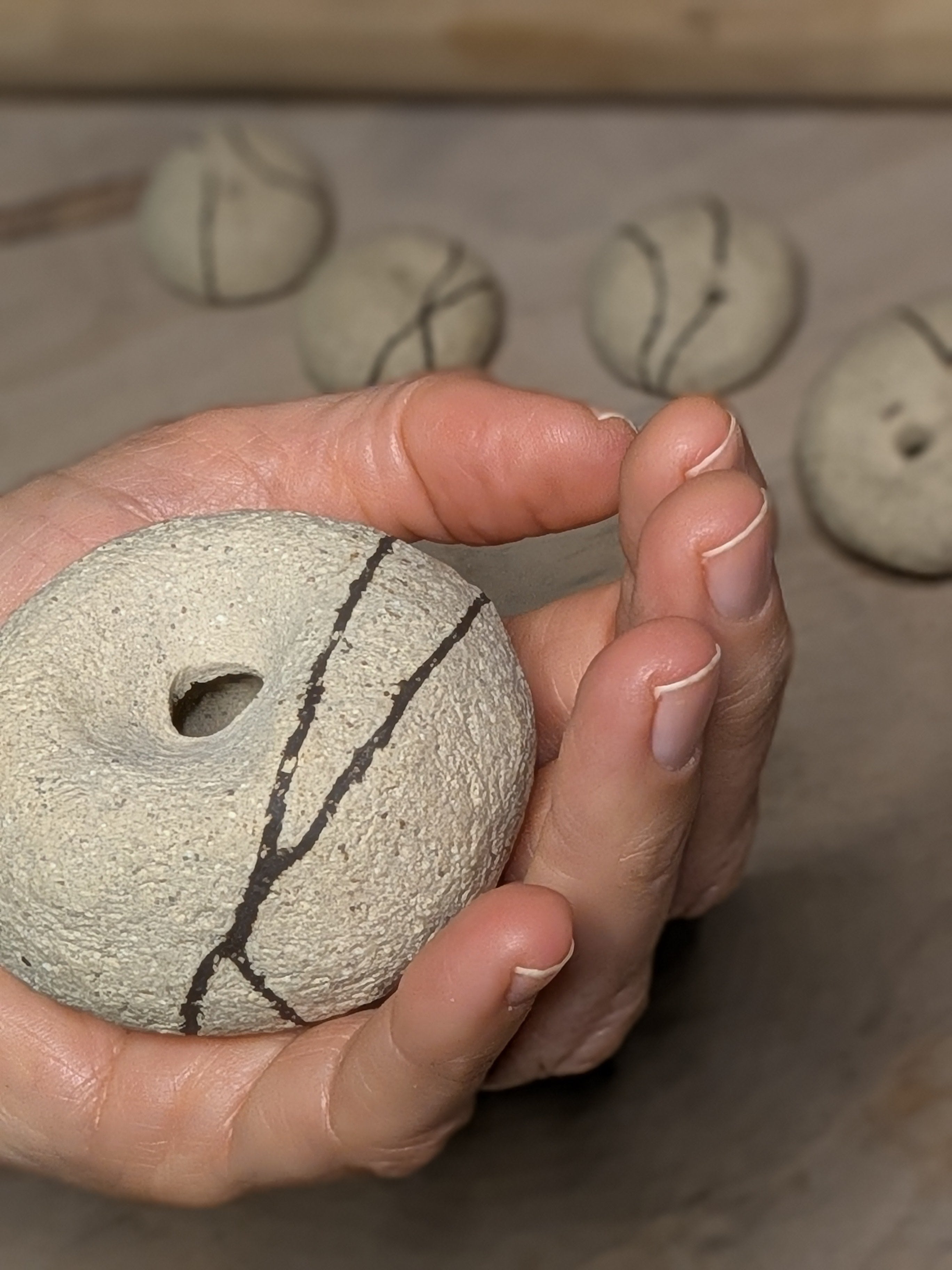 Handmade Ceramic Petite Bud Vase Set (3) | beach pebble vessels • single stem • style