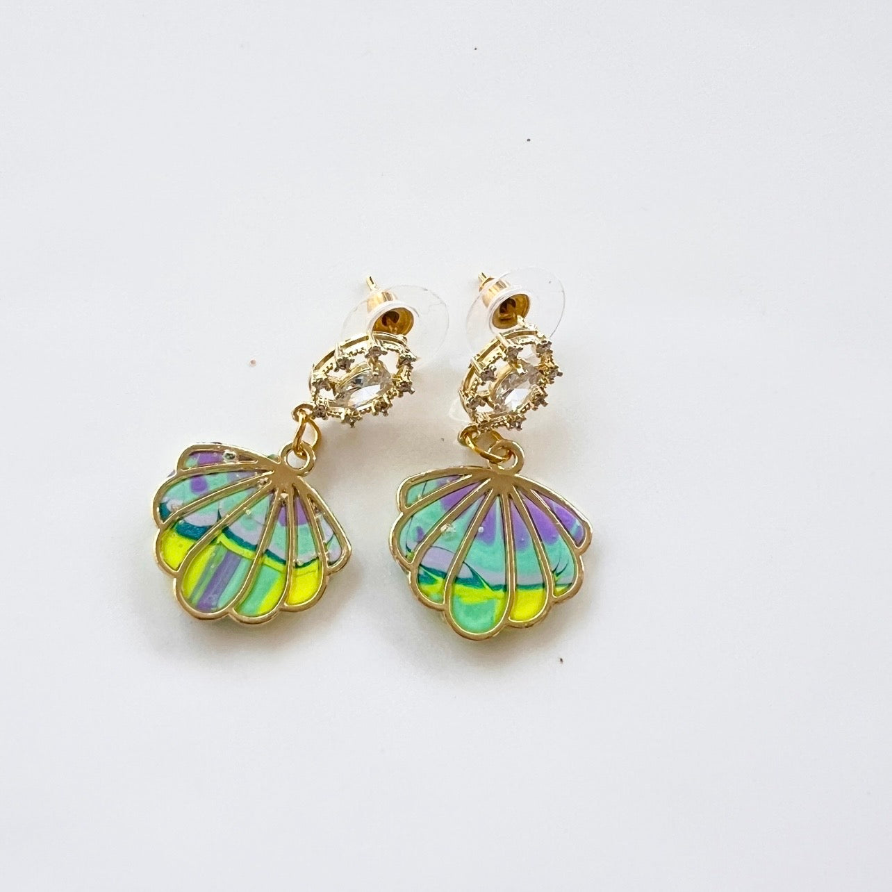 Earrings~Polymer Clay ~ Resin ~ Bezel ~Dangles