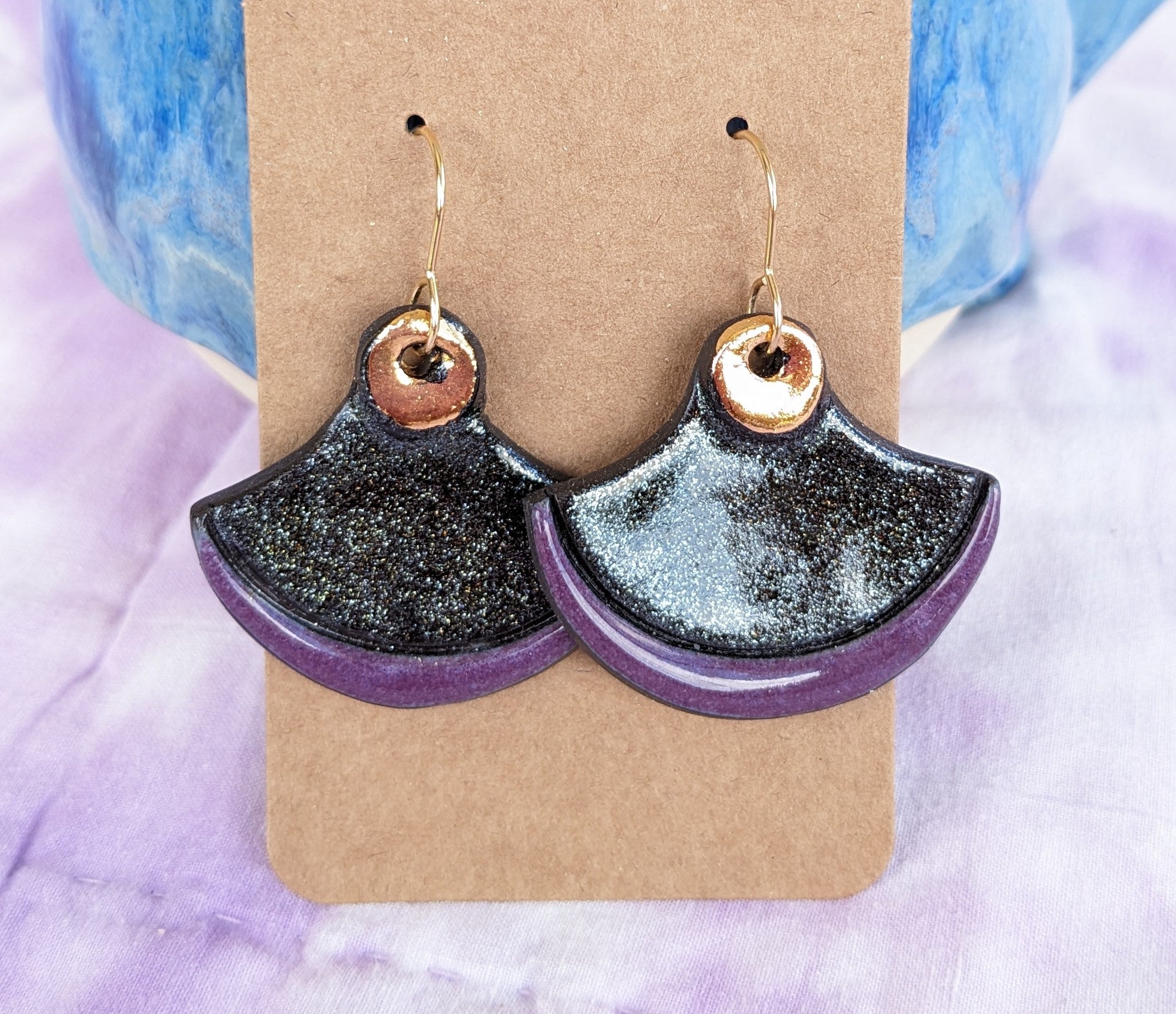 Sparkle Ceramic Earrings. Lightweight, dangle earrings.