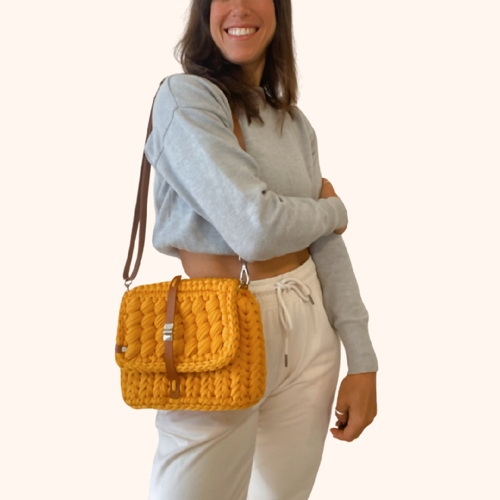 Paris Bag Yellow- Adjustable Strap