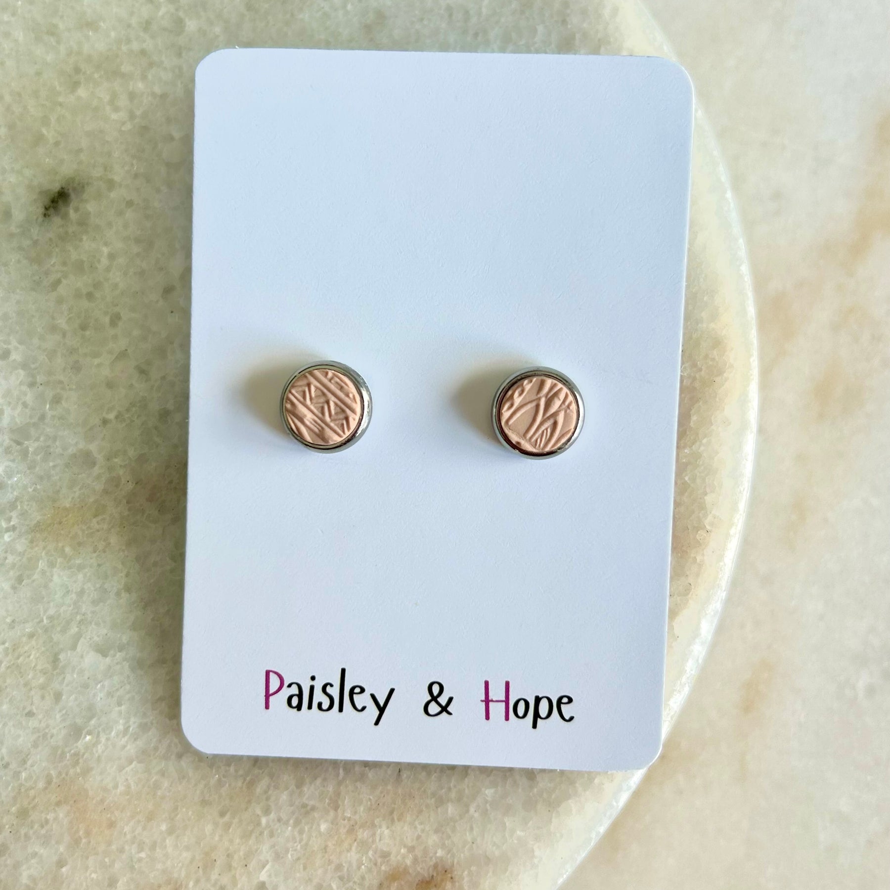 Polymer Clay Bezel Style Studs