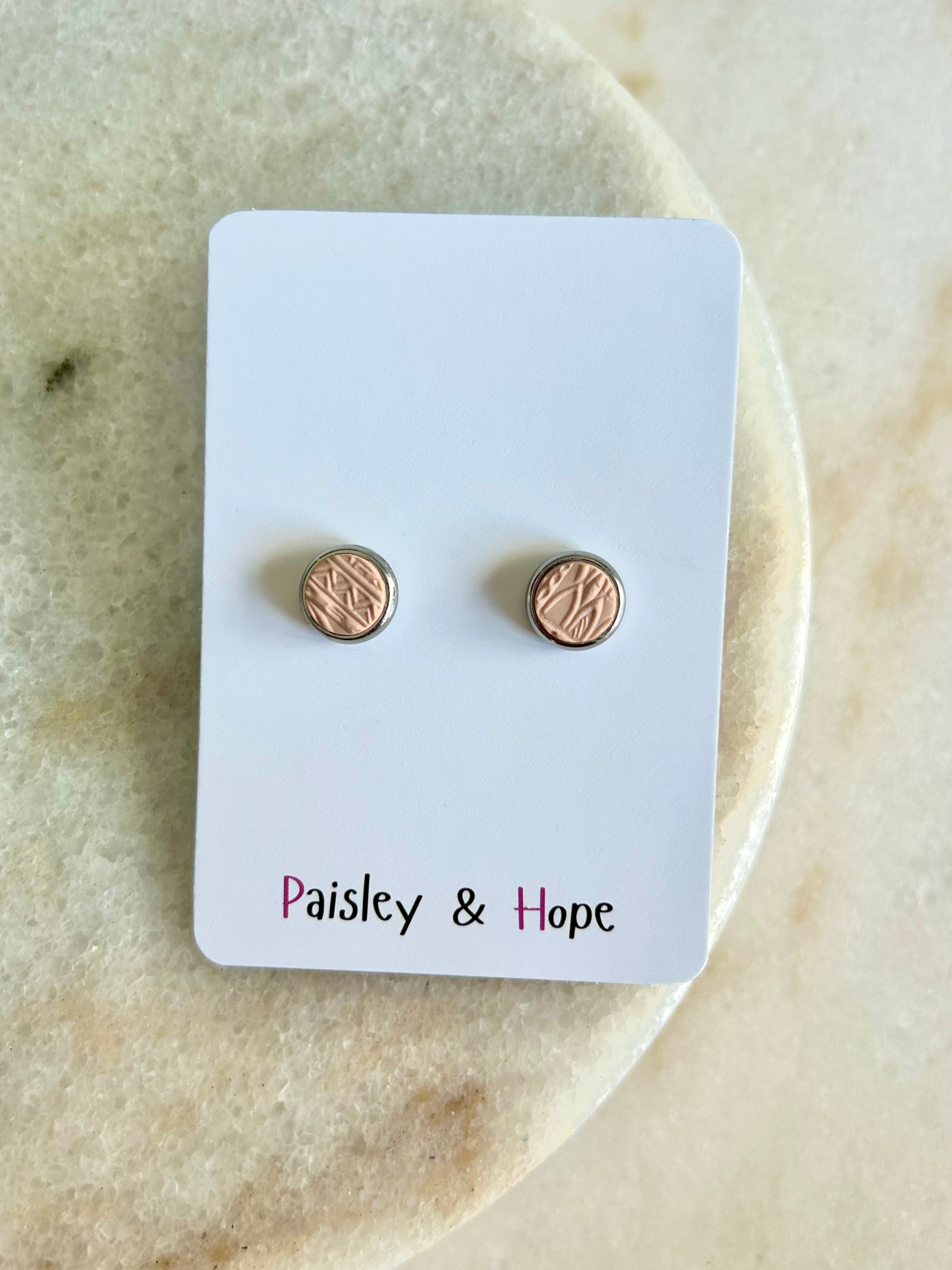 Polymer Clay Bezel Style Studs