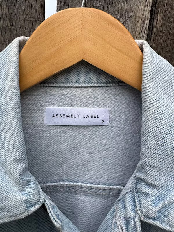 Australian Galah Hand-painted Denim Recycled Jacket (S)