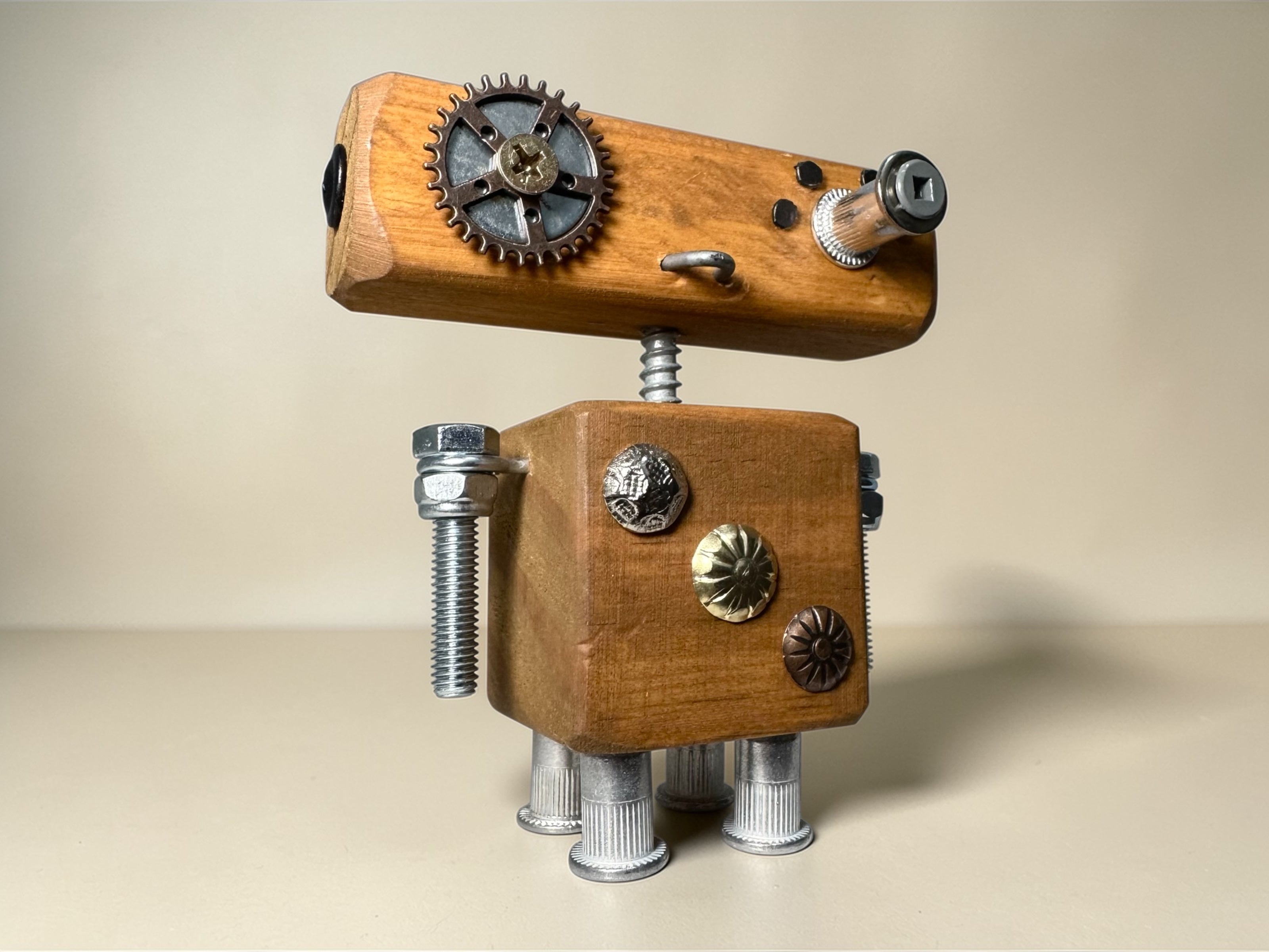 Rupert - Wooden Steampunk Robot