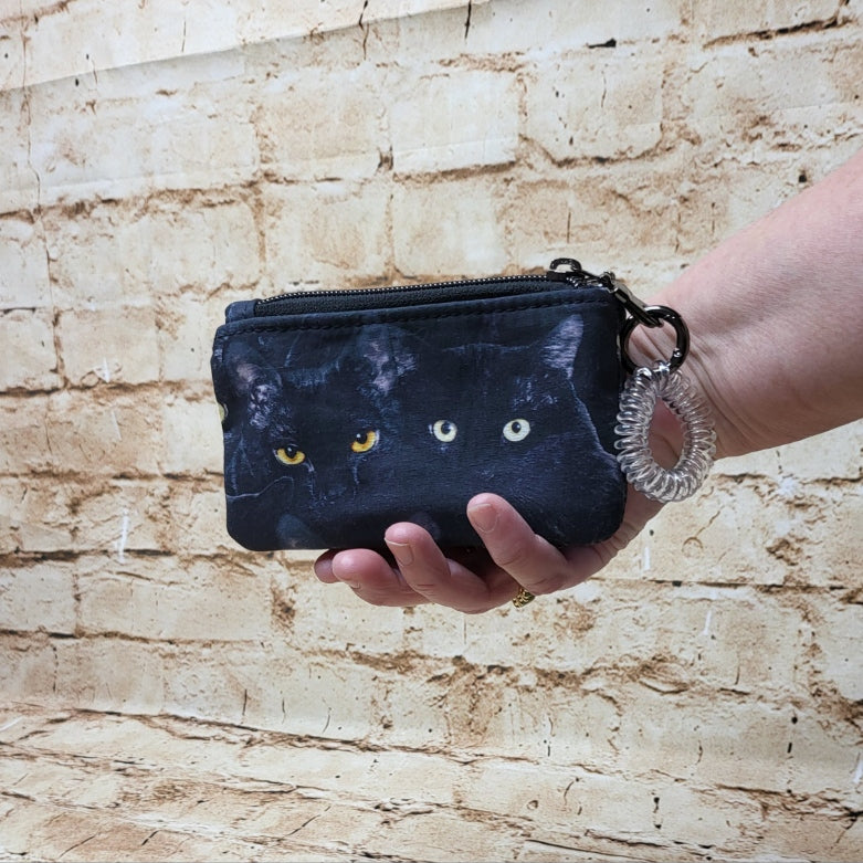 Black Cats Double Coin Purse