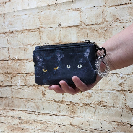 Black Cats Double Coin Purse