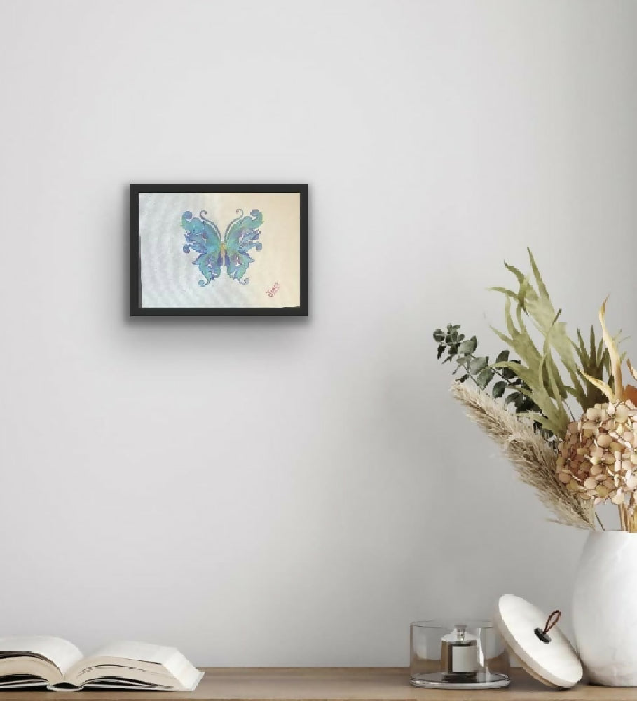 watercolor butterfly collection , original artwork signed and framed