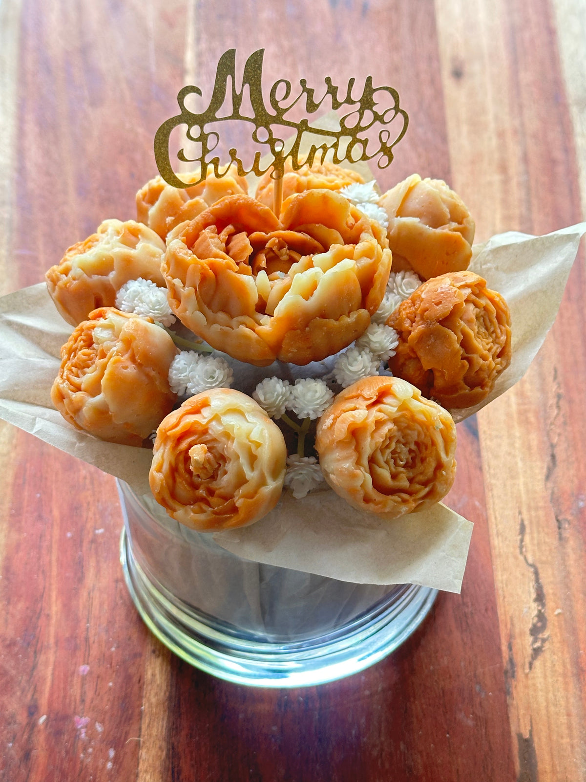 Christmas Tallow Soap Flower Bouquet