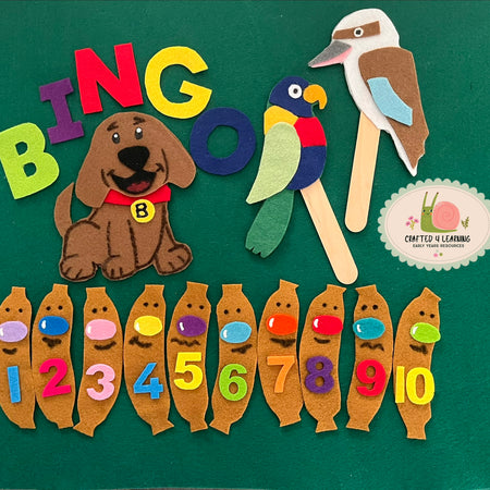 3 in 1 Felt Board Song Set - BINGO, 10 Fat Sausages and Two Birds