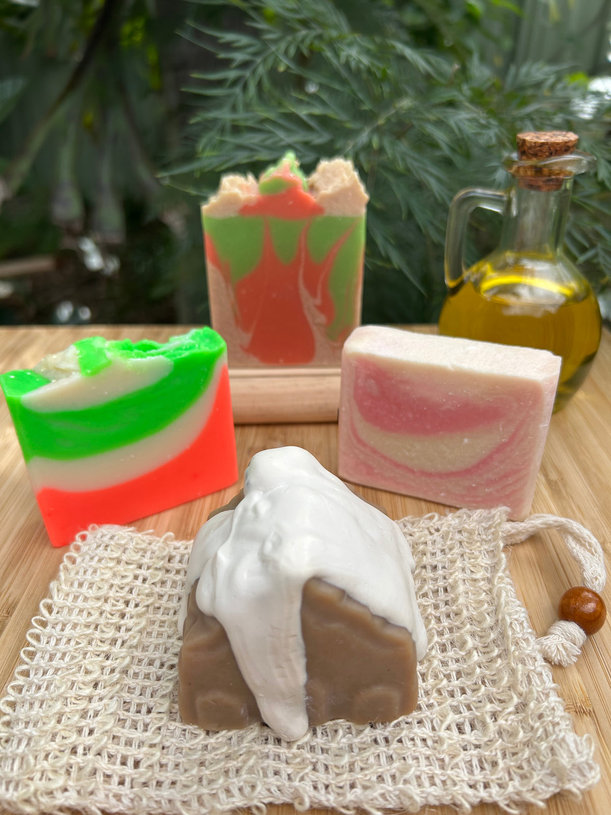 Handmade Festive Soap Set | Soap Holder | Natural Plant Soap Bag