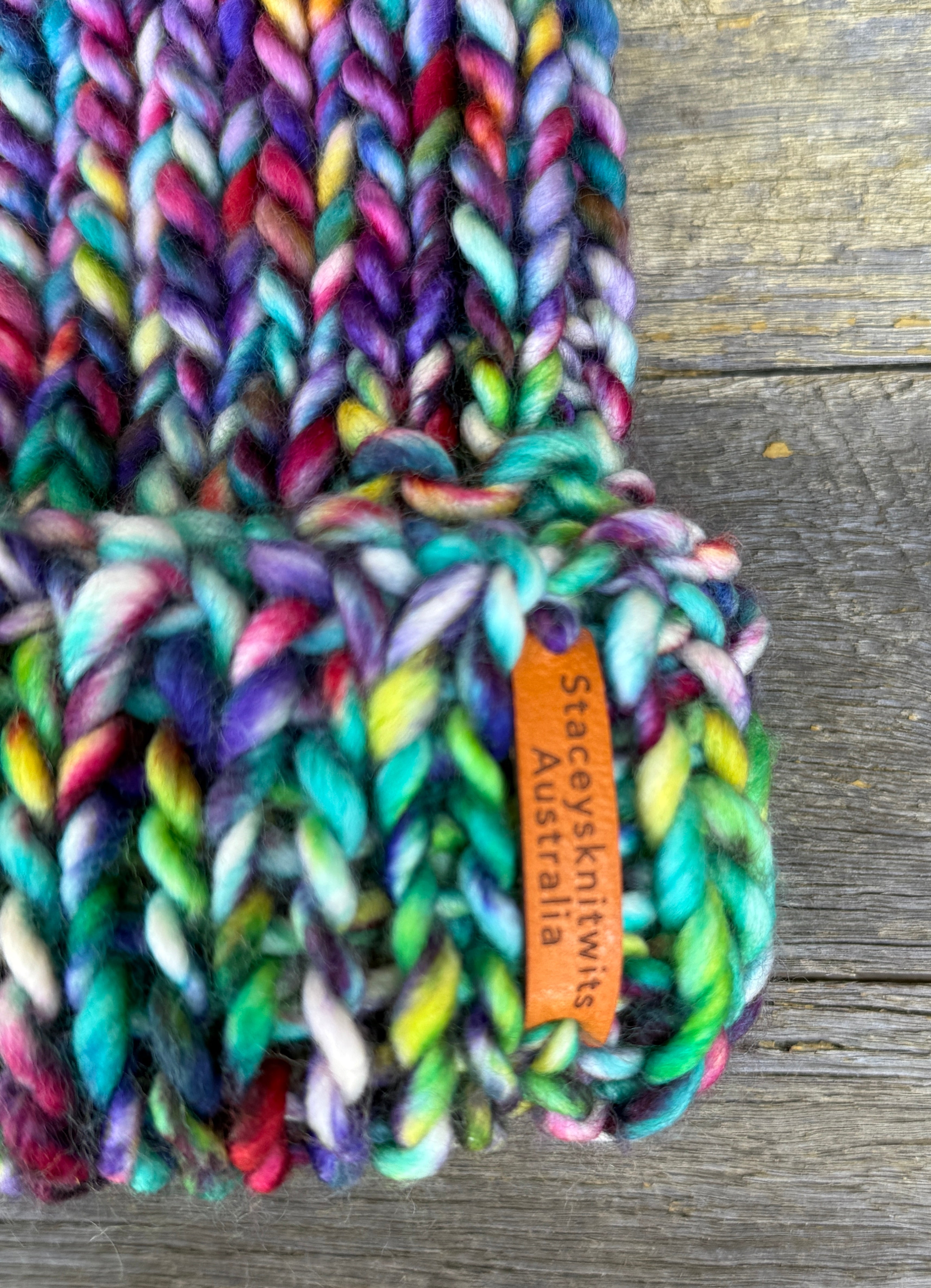 Hand knitted beanie, merino beanie, rainbow beanie