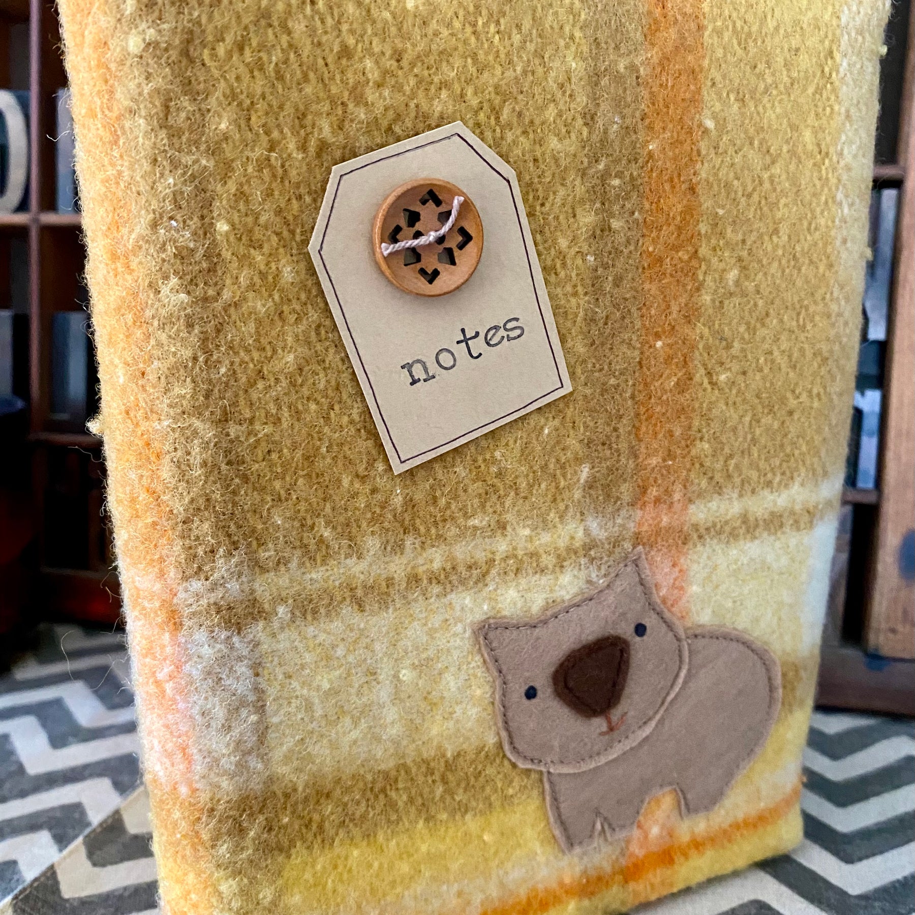 A5 Upcycled Notebook Wombat - Orange