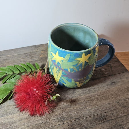Blue Wren Cup (hand painted)