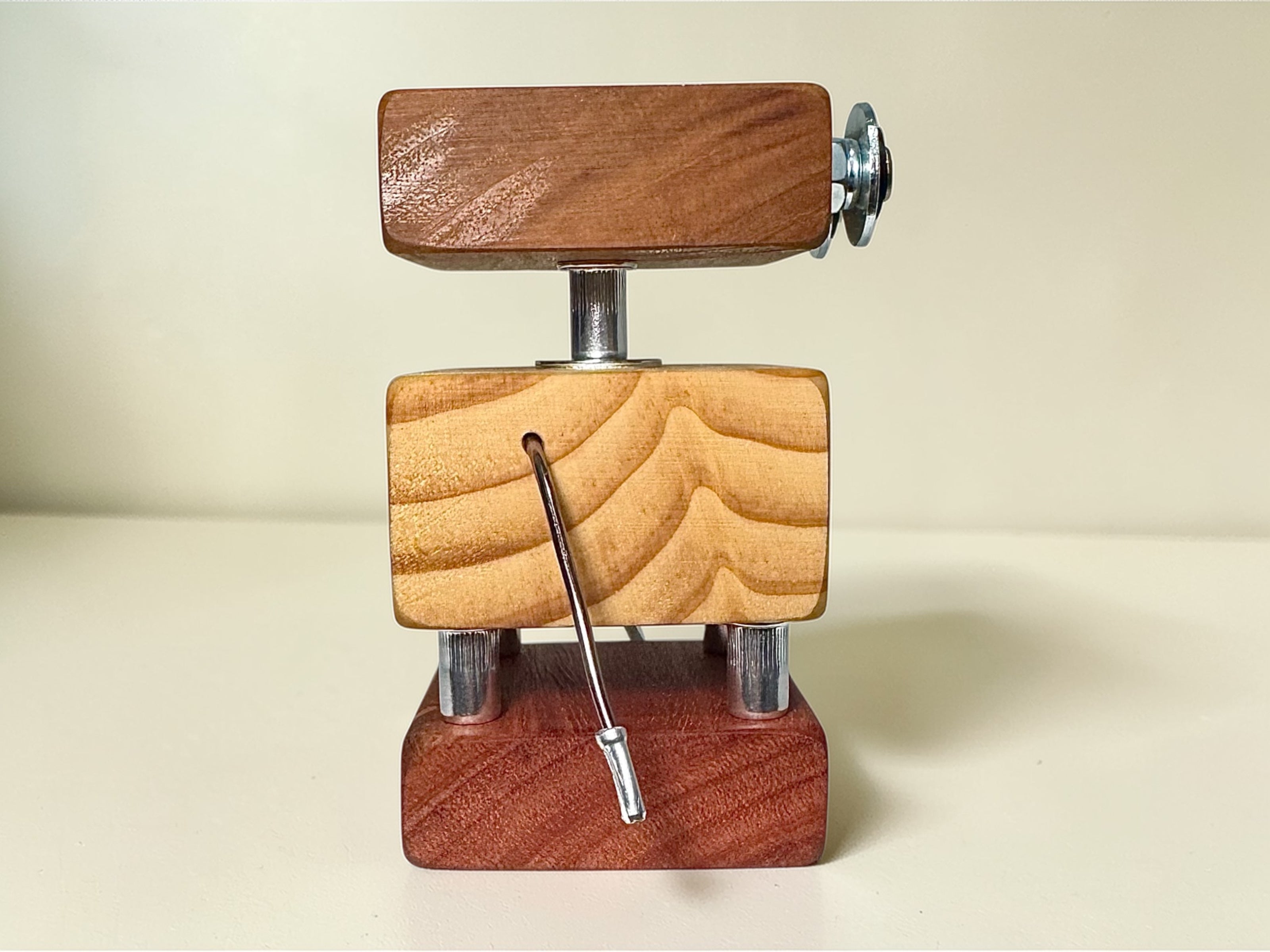 Tymon C-01 - Wooden Steampunk Robot Trophy (Customisable)