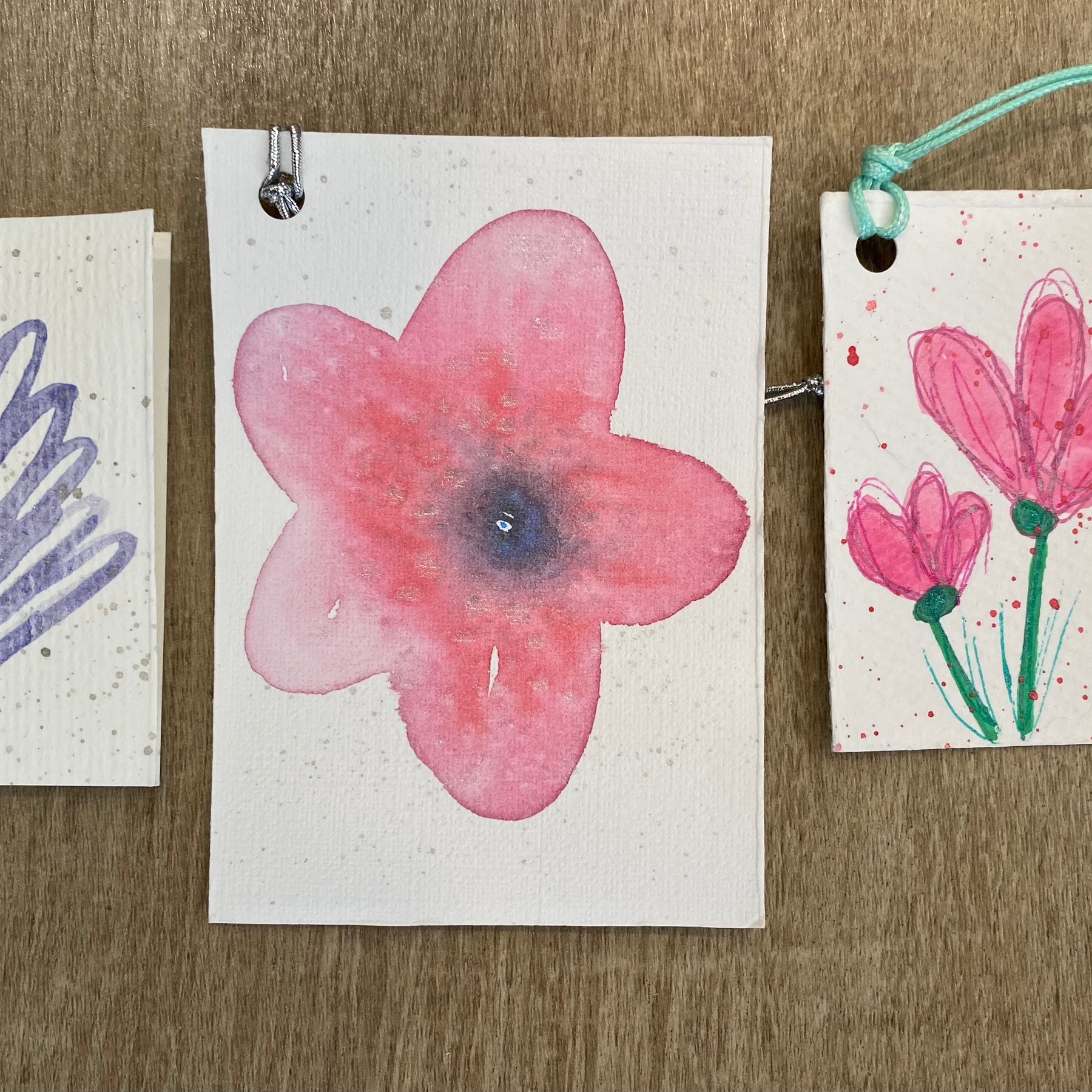 All Occasion Gift Bag – 6 Hand Painted Cards & Bookmarks plus a Pair of Earrings!