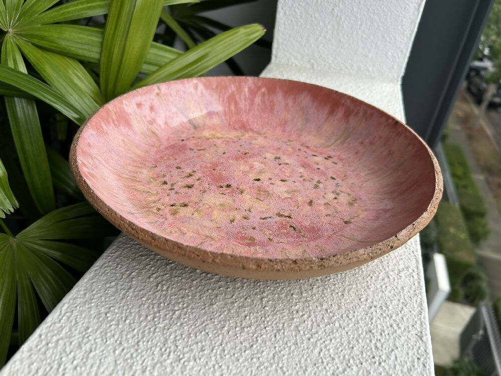 Pink Crystal Serving Plate