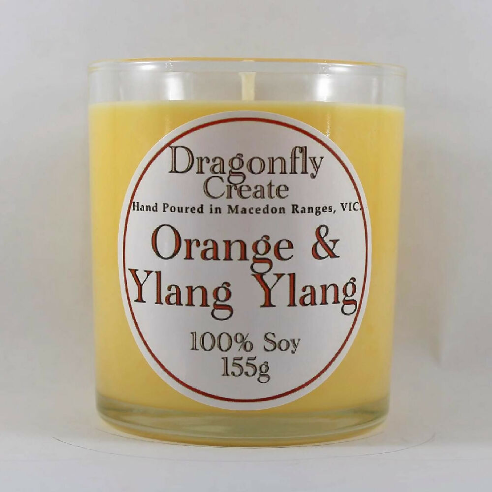 Orange & Ylang Ylang | 100% Soy Wax Candle | 15/28/58 Hours