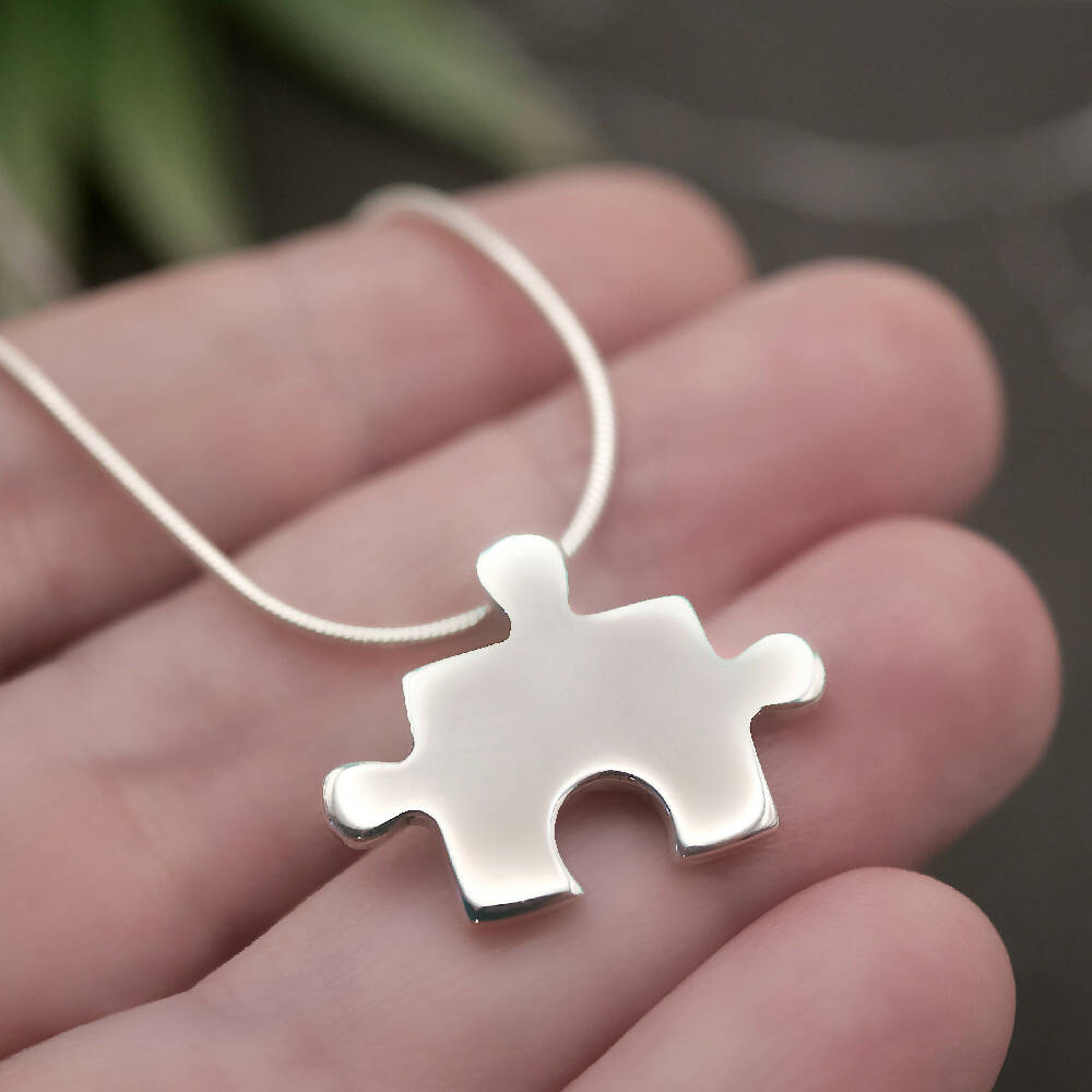 puzzle sterling silver pendant snake hand lrg