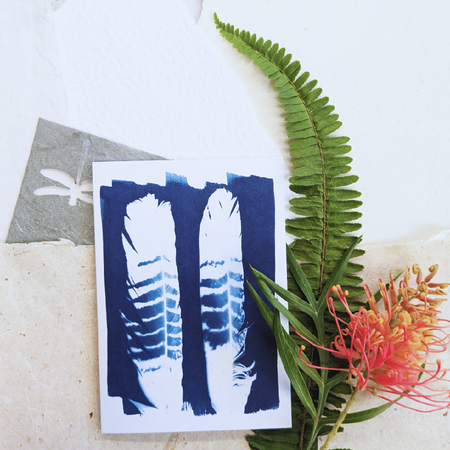 Greeting Cards ~ Australian Animal Cyanotype Art ~ Eco-Friendly ~100% Recycled Nature You Can See