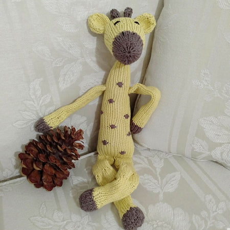 Knitted Rustic Giraffe - 100% Cotton