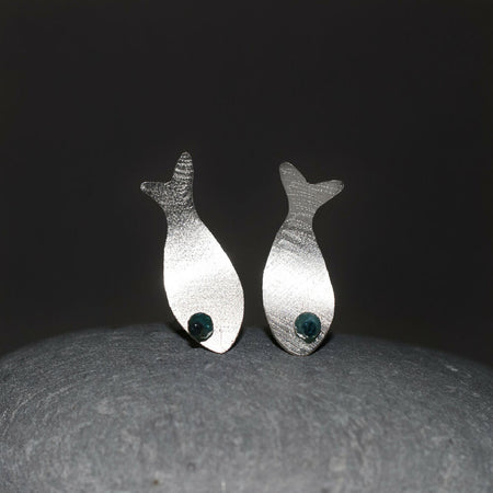 THE CURIOUS FISH sterling silver earrings