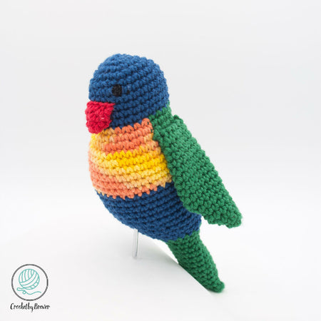 Molly the Rainbow Lorikeet | Handmade Crochet Toy