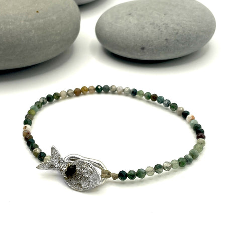 SAMI bracelet, sterling silver & gemstones | indian agate