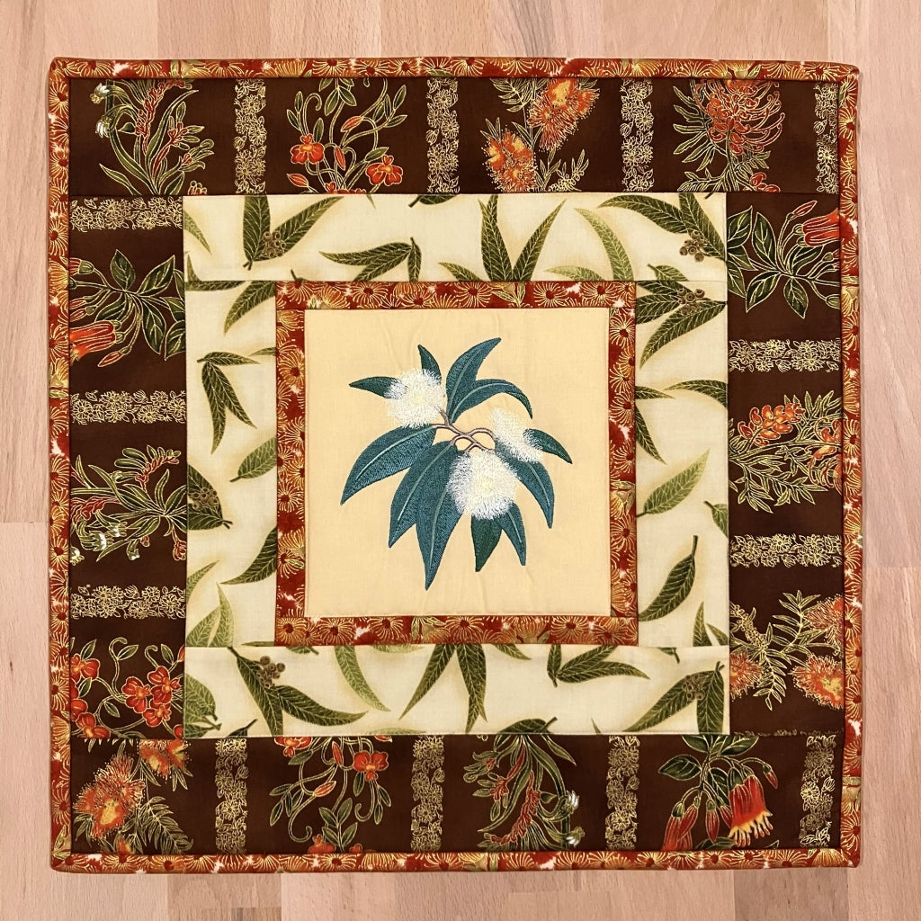 handmade Australian native quilted - flowering gum