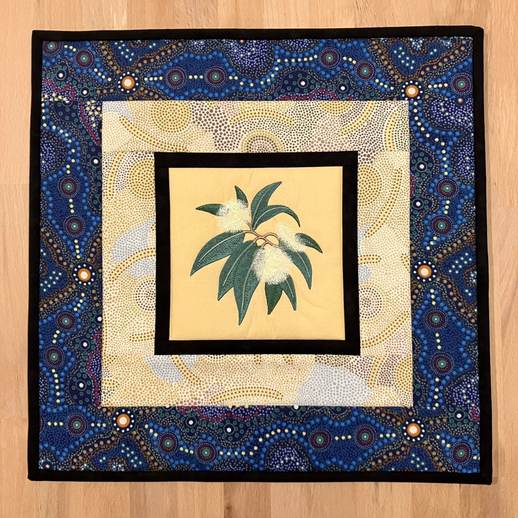 handmade Australian native quilted - flowering gum