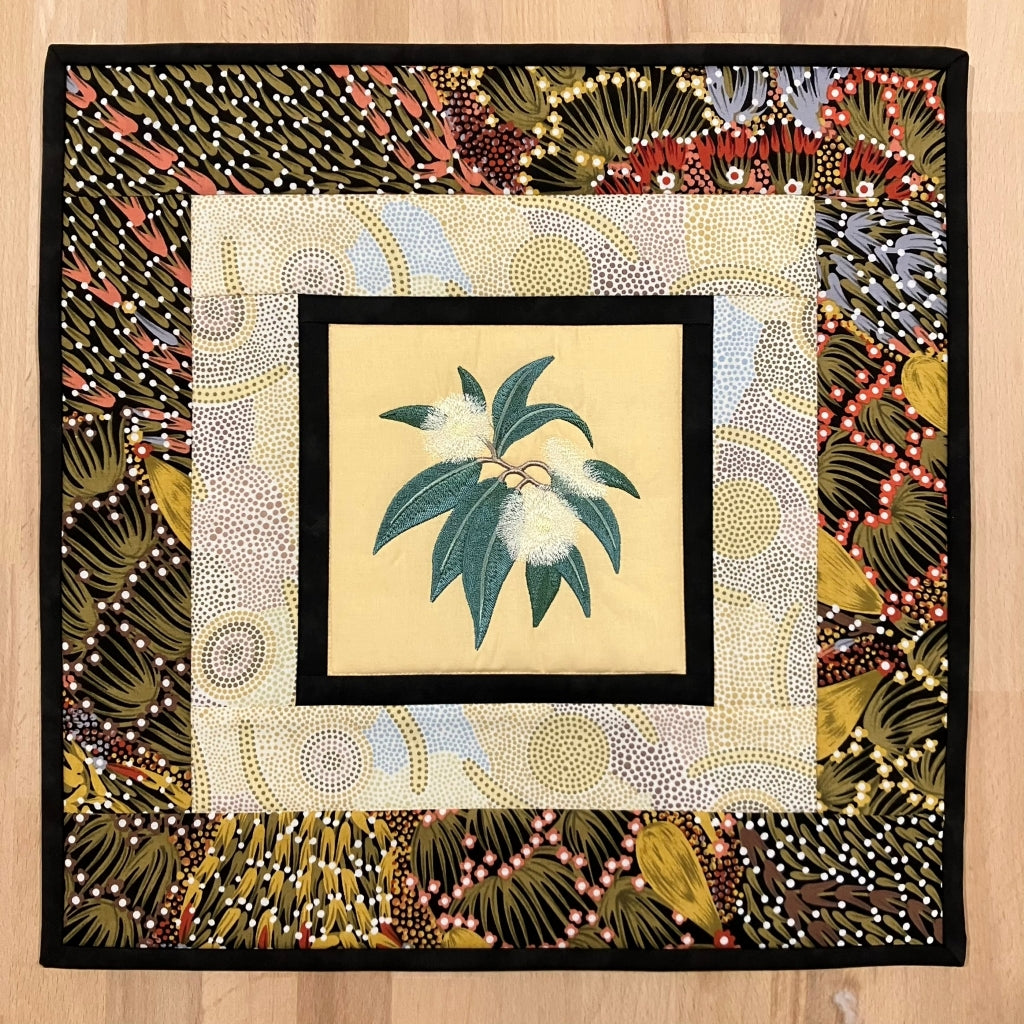handmade Australian native quilted - flowering gum