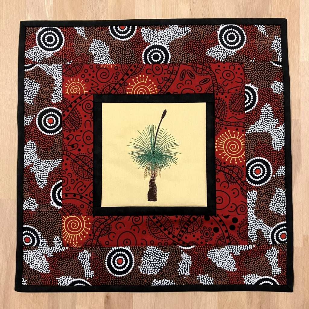 handmade Australian native quilted - grass tree